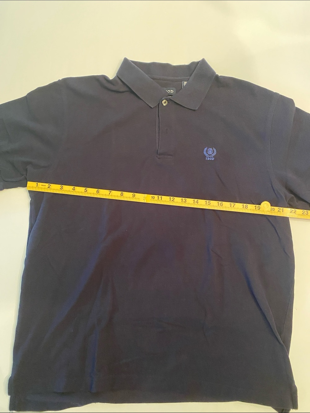 Izod Men's Dark Blue Polo with Embroidered Crest